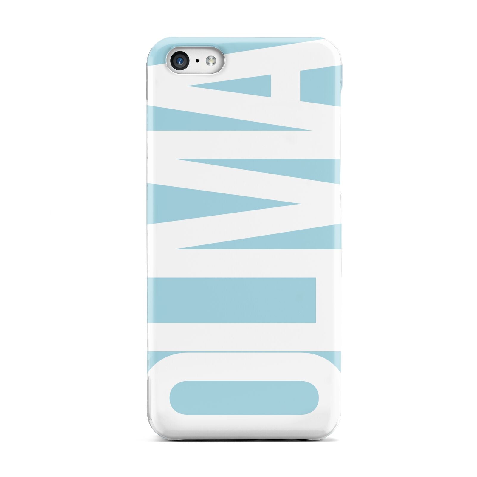 Light Blue with Bold White Name Apple iPhone 5c Case