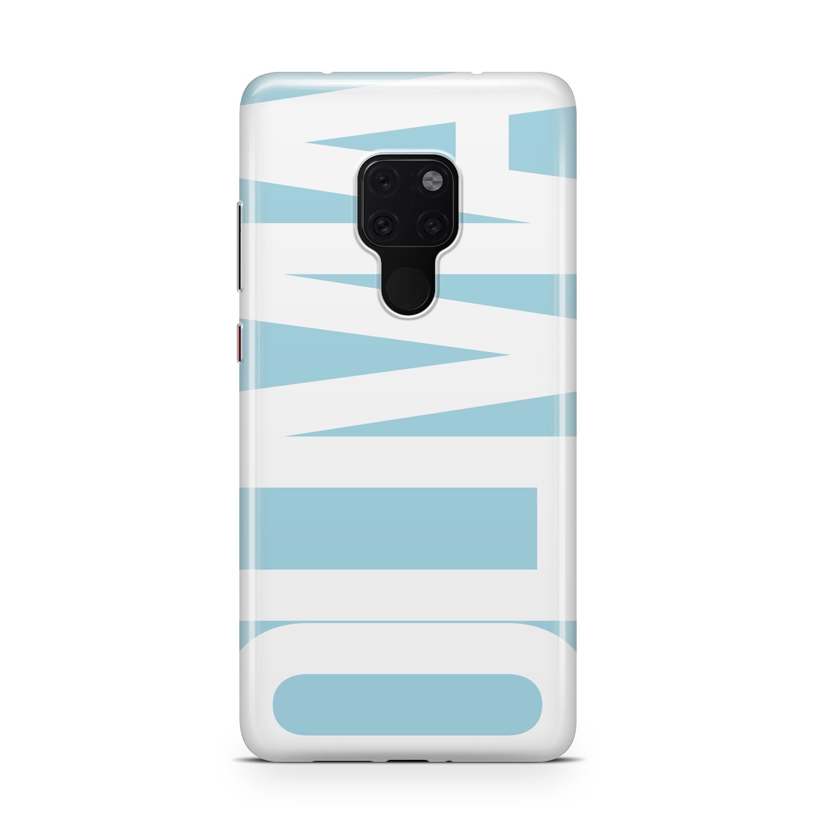 Light Blue with Bold White Name Huawei Mate 20 Phone Case