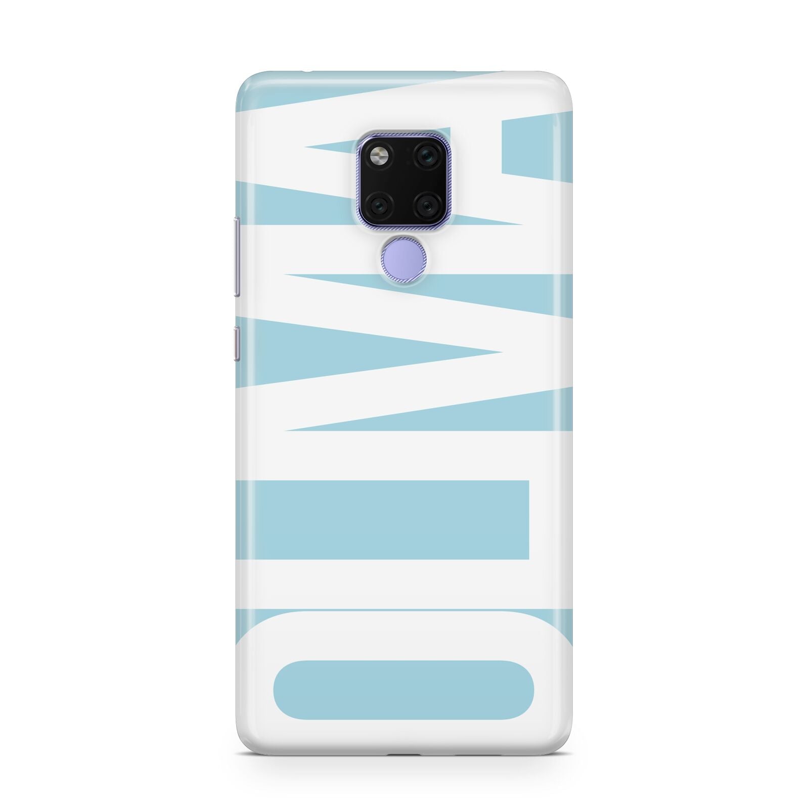 Light Blue with Bold White Name Huawei Mate 20X Phone Case