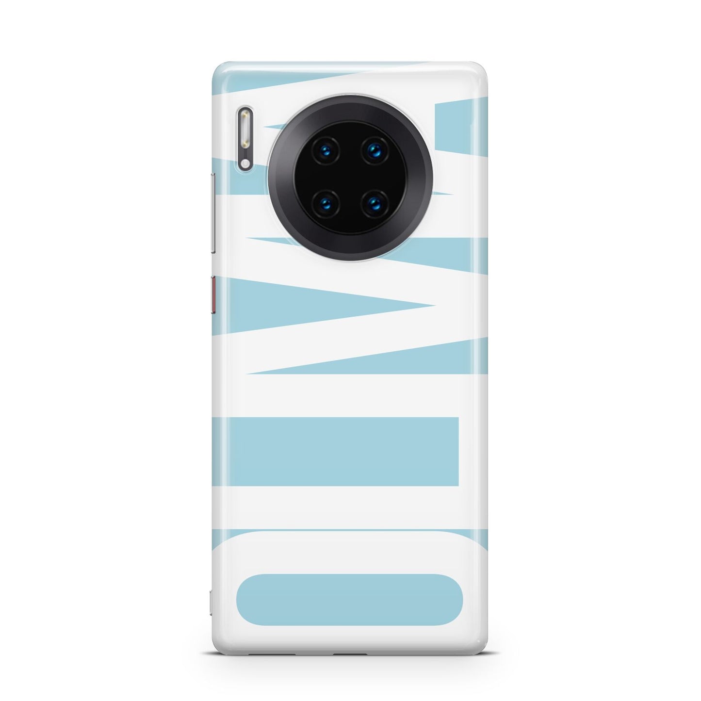 Light Blue with Bold White Name Huawei Mate 30 Pro Phone Case