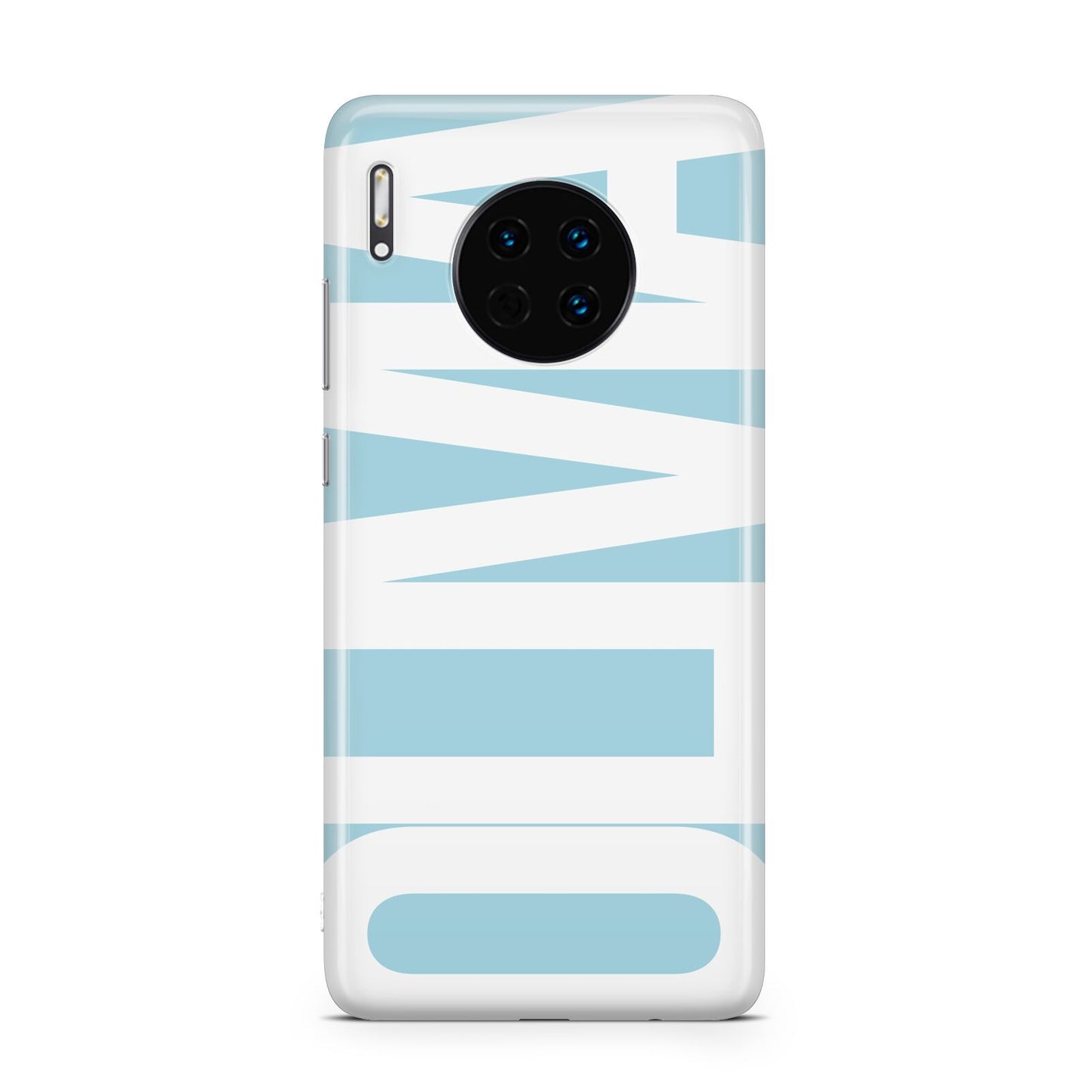 Light Blue with Bold White Name Huawei Mate 30