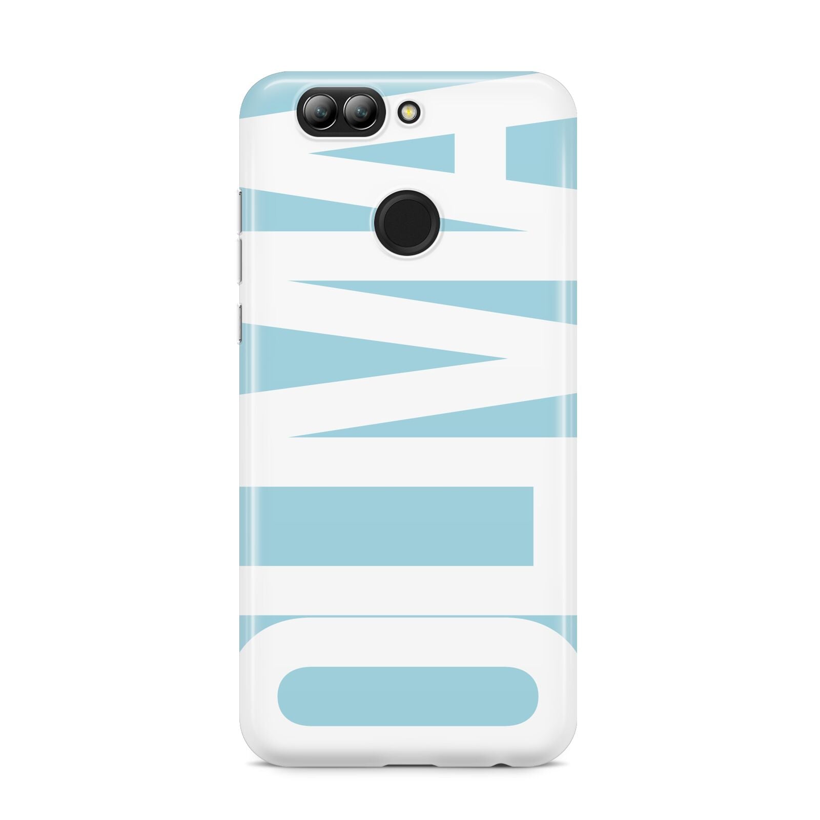 Light Blue with Bold White Name Huawei Nova 2s Phone Case