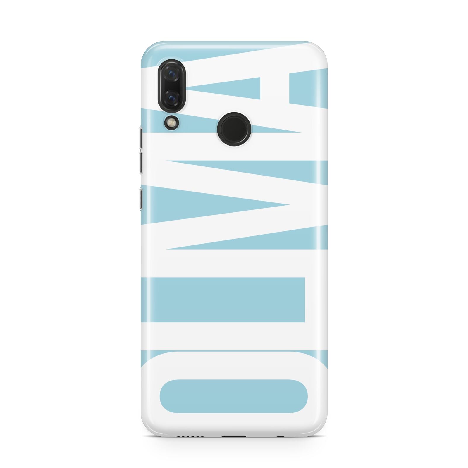 Light Blue with Bold White Name Huawei Nova 3 Phone Case