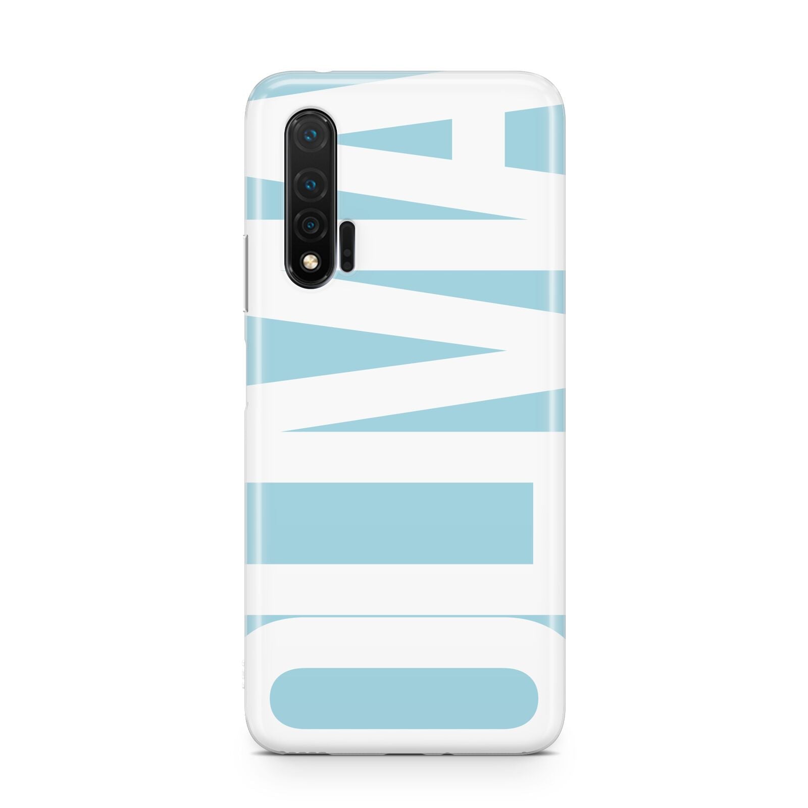 Light Blue with Bold White Name Huawei Nova 6 Phone Case