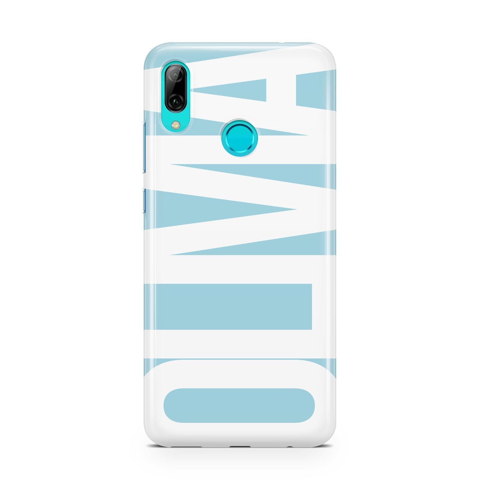 Light Blue with Bold White Name Huawei P Smart 2019 Case