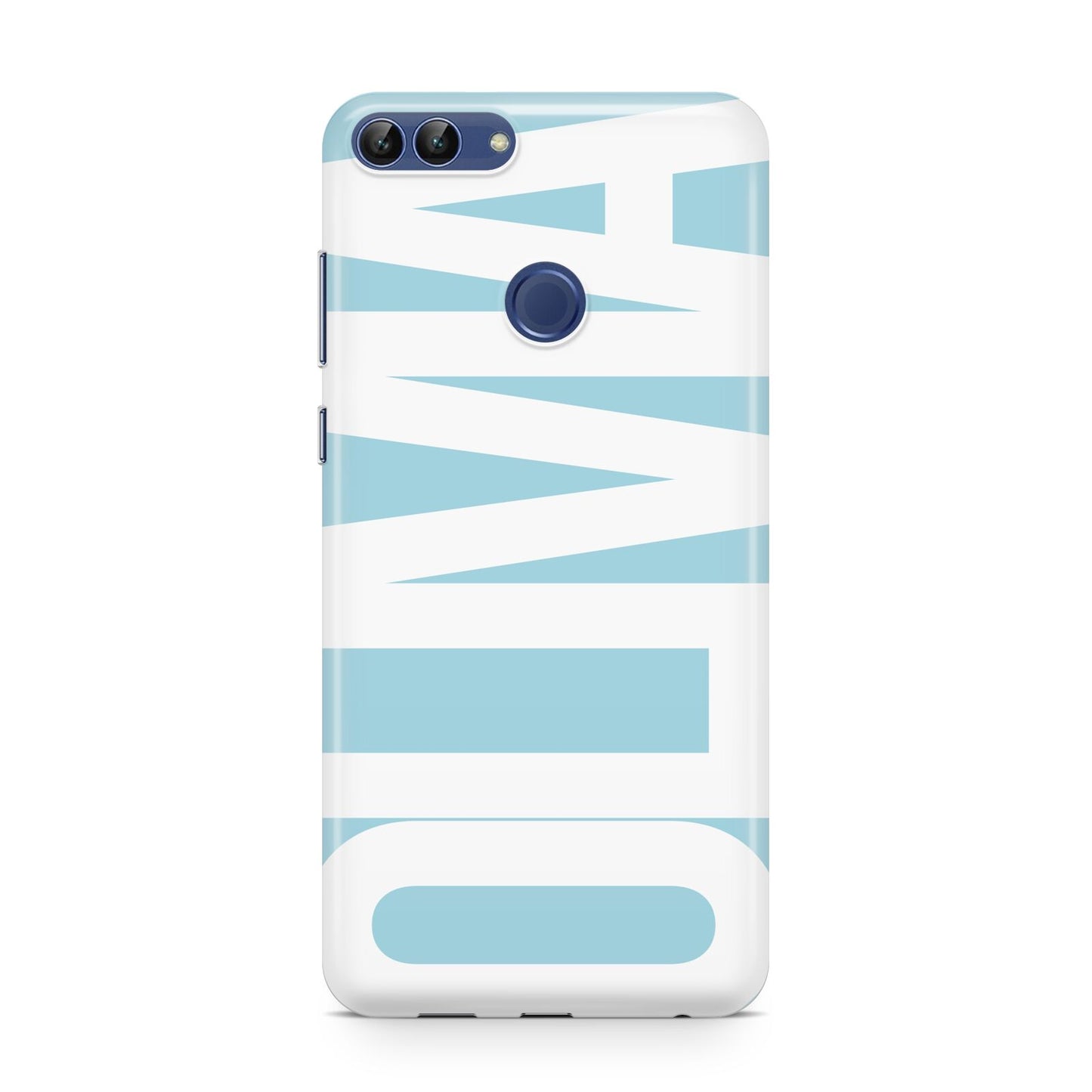 Light Blue with Bold White Name Huawei P Smart Case