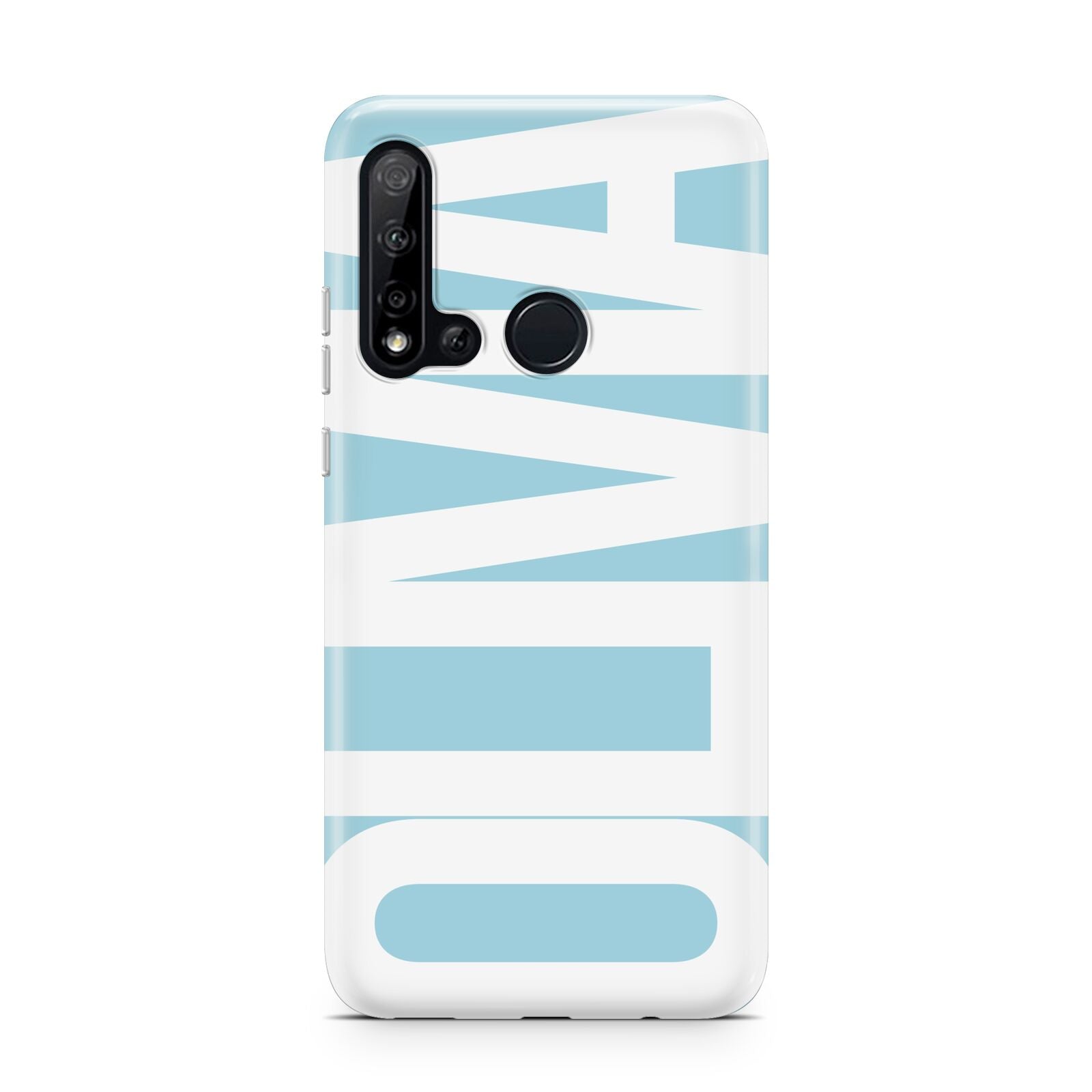 Light Blue with Bold White Name Huawei P20 Lite 5G Phone Case