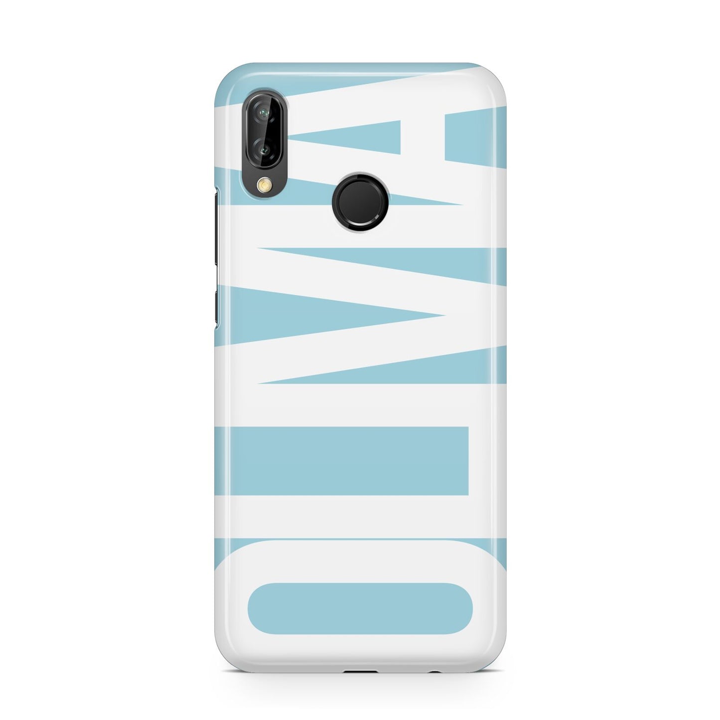 Light Blue with Bold White Name Huawei P20 Lite Phone Case