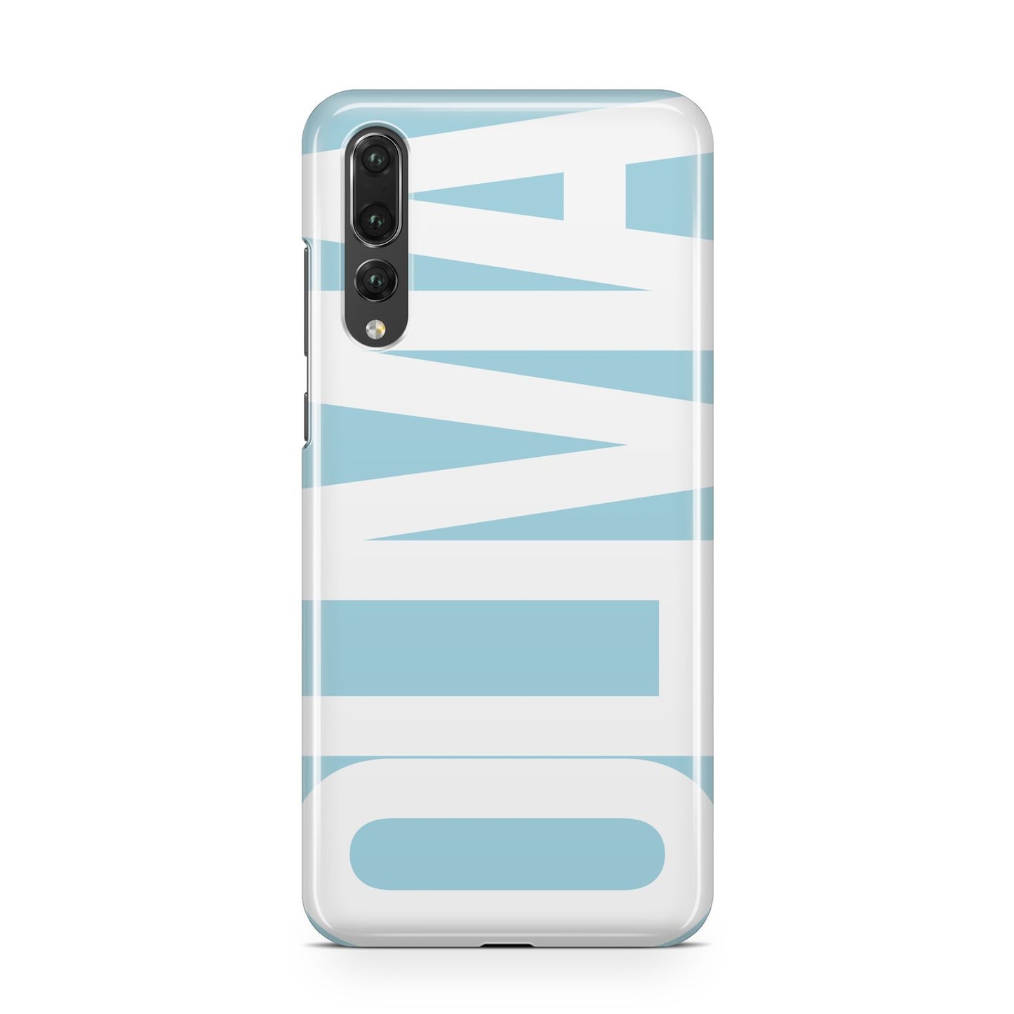 Light Blue with Bold White Name Huawei P20 Pro Phone Case