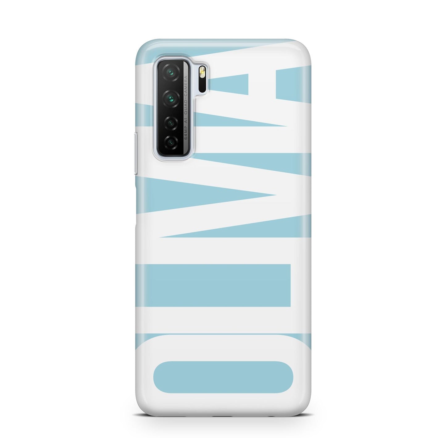 Light Blue with Bold White Name Huawei P40 Lite 5G Phone Case