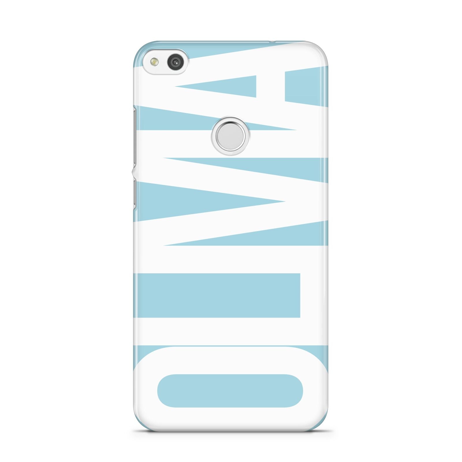 Light Blue with Bold White Name Huawei P8 Lite Case