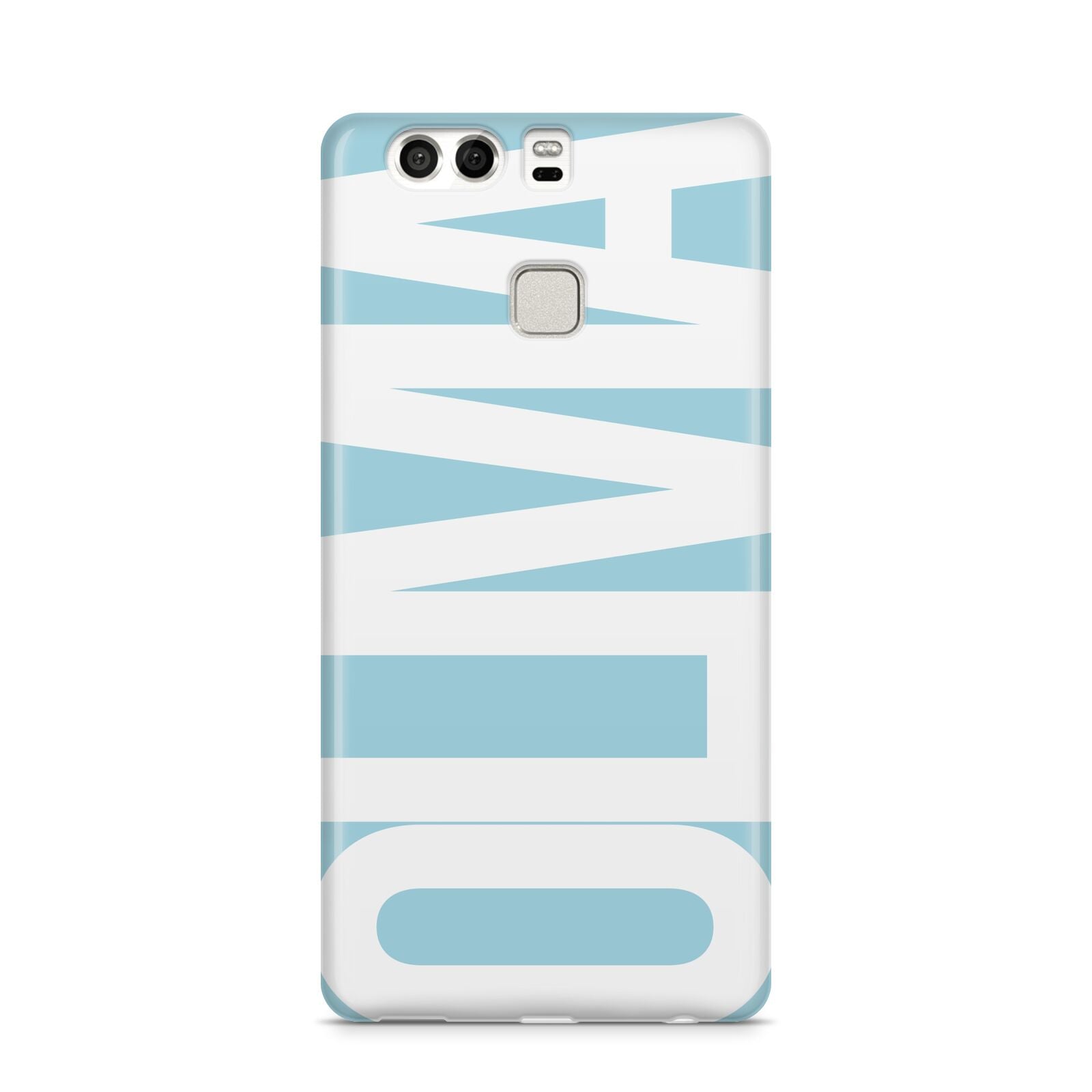 Light Blue with Bold White Name Huawei P9 Case