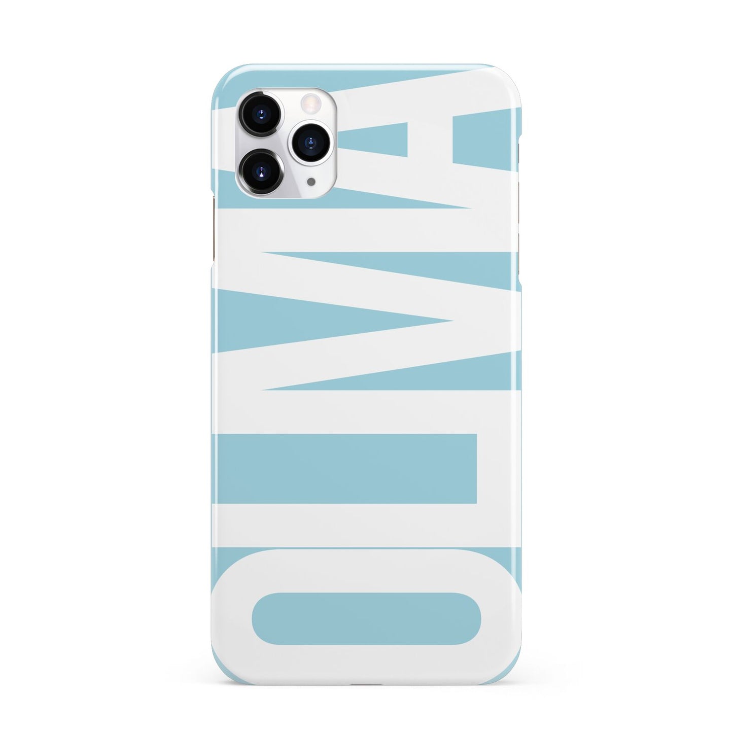 Light Blue with Bold White Name iPhone 11 Pro Max 3D Snap Case