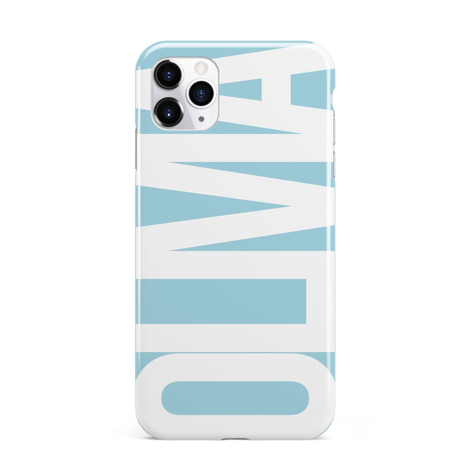 Light Blue with Bold White Name iPhone 11 Pro Max 3D Tough Case