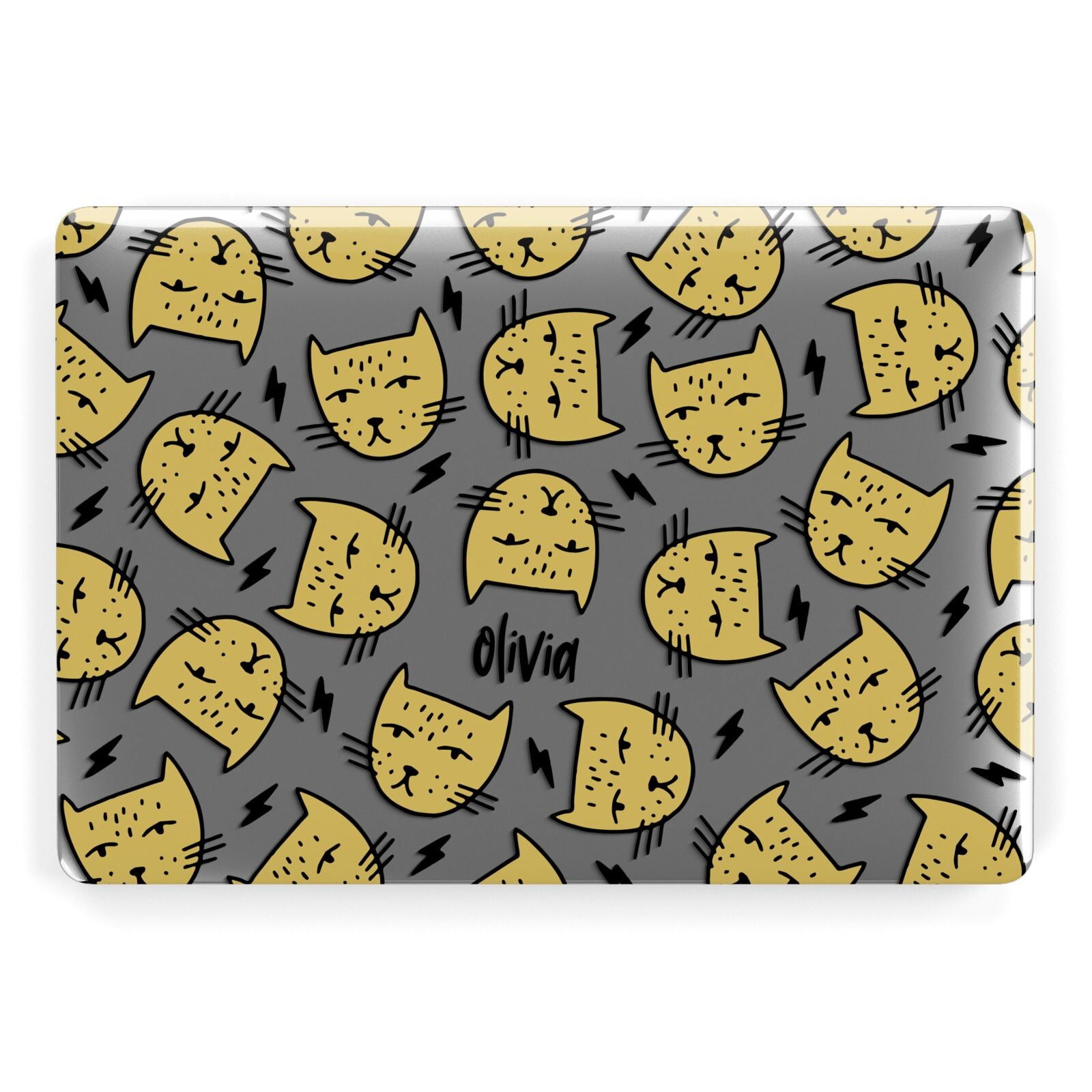 Lightning Cat Face Custom Apple MacBook Case