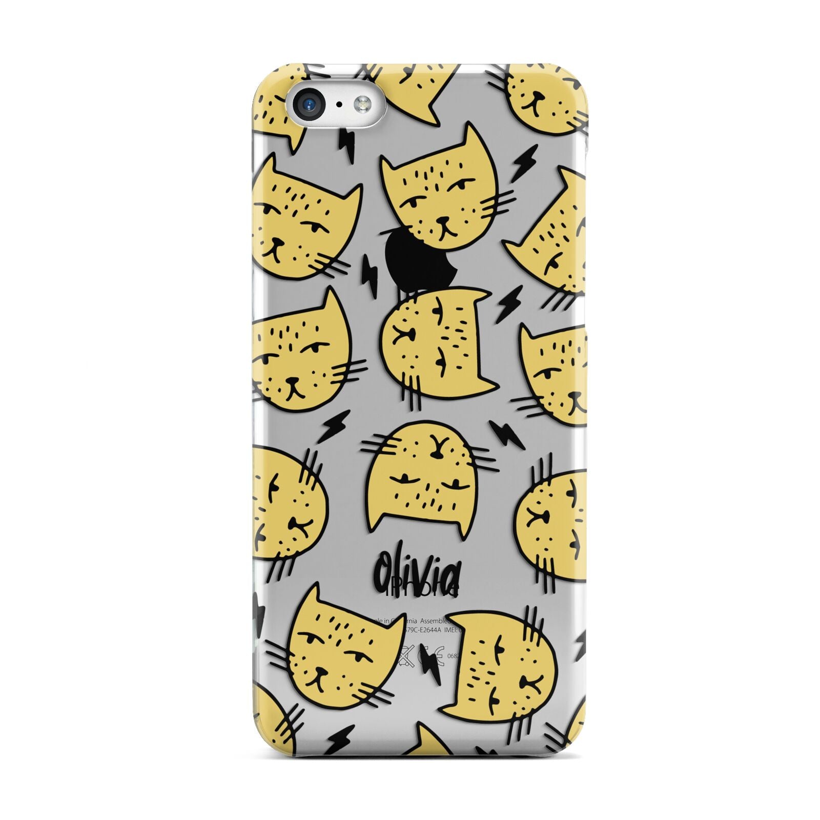 Lightning Cat Face Custom Apple iPhone 5c Case