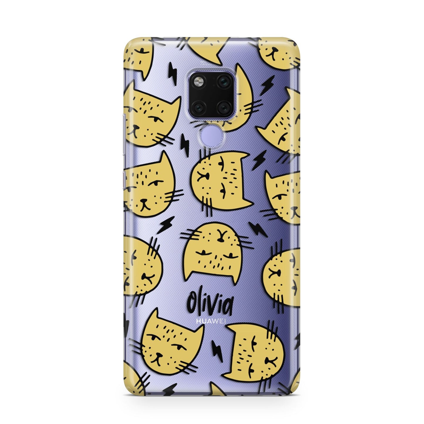 Lightning Cat Face Custom Huawei Mate 20X Phone Case