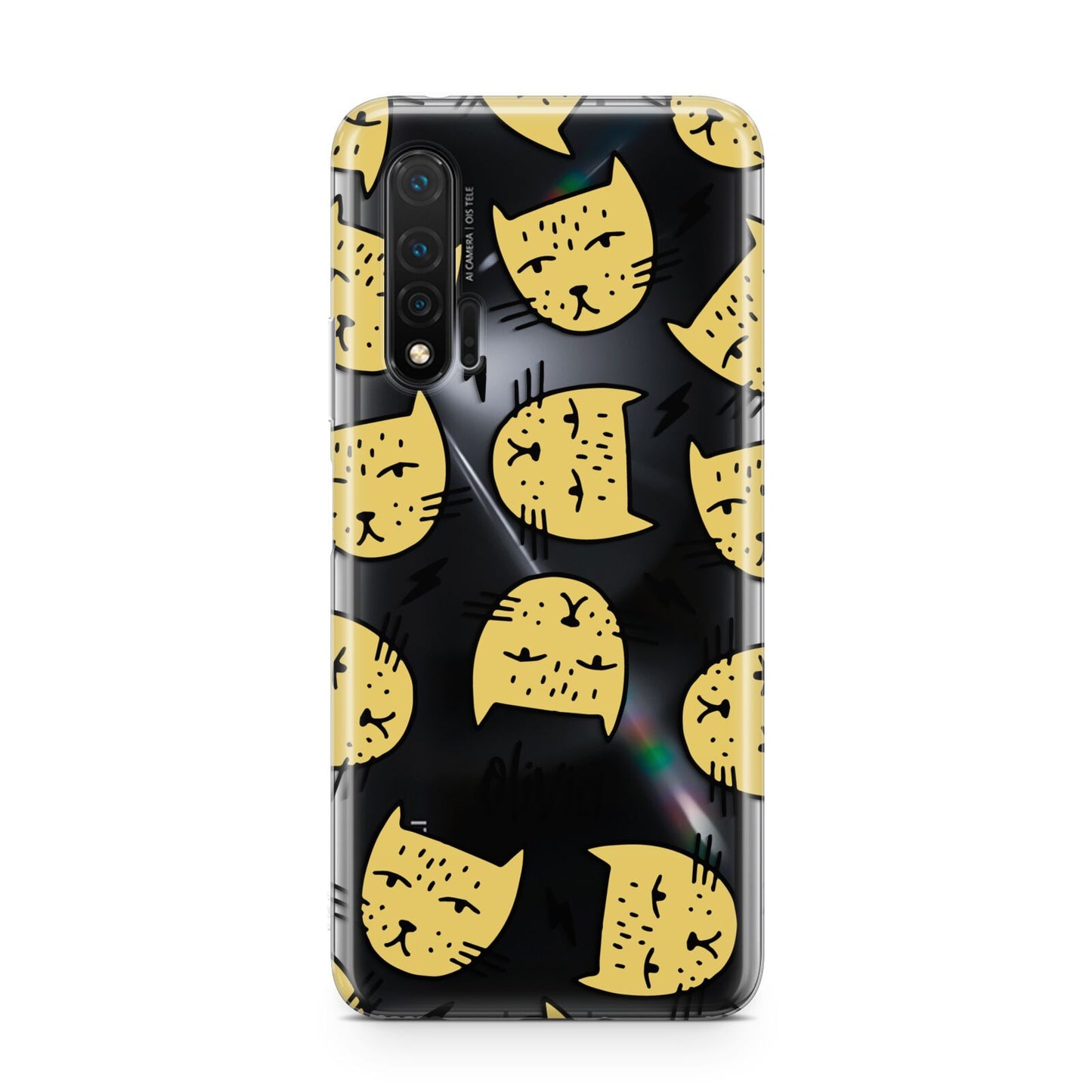 Lightning Cat Face Custom Huawei Nova 6 Phone Case