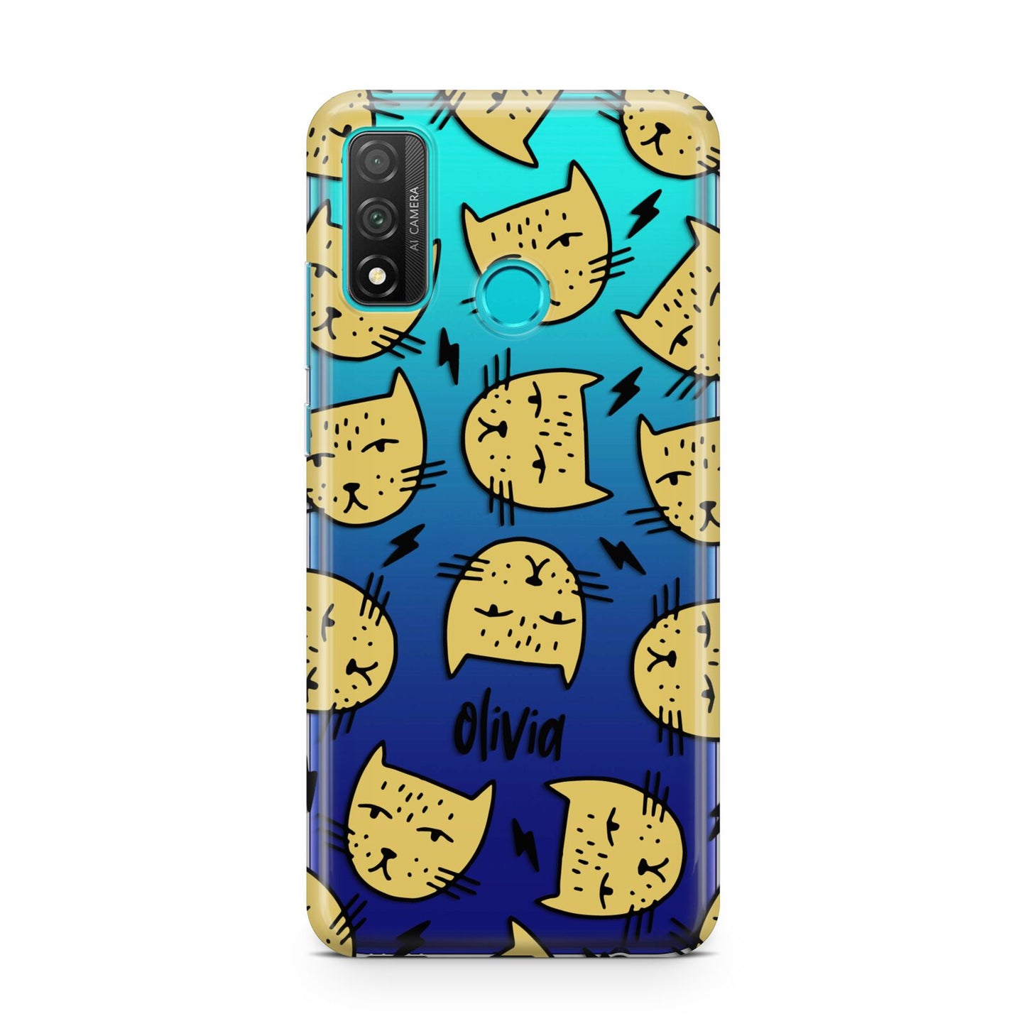 Lightning Cat Face Custom Huawei P Smart 2020