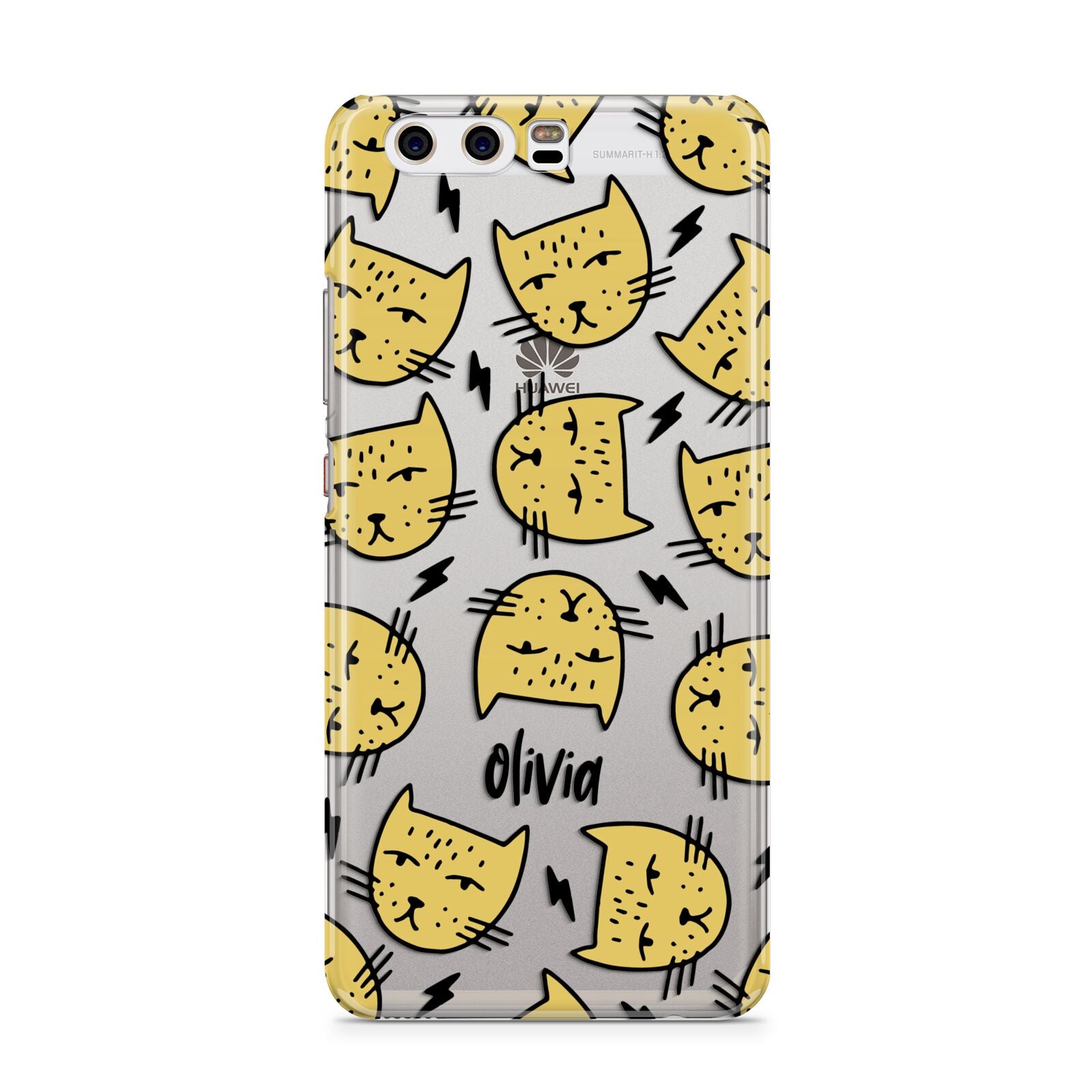 Lightning Cat Face Custom Huawei P10 Phone Case