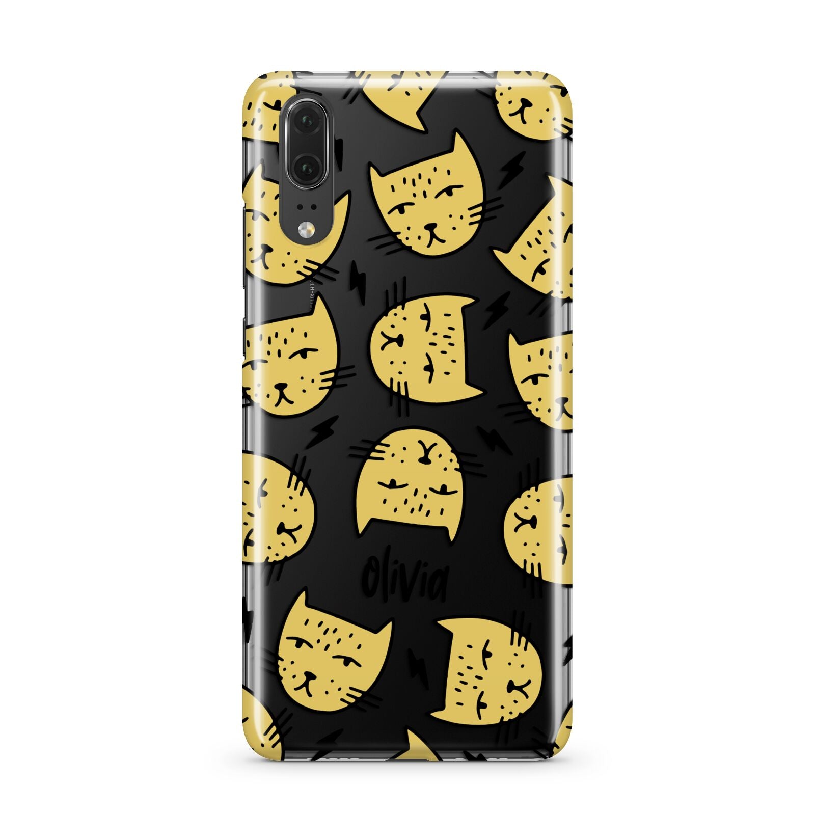 Lightning Cat Face Custom Huawei P20 Phone Case