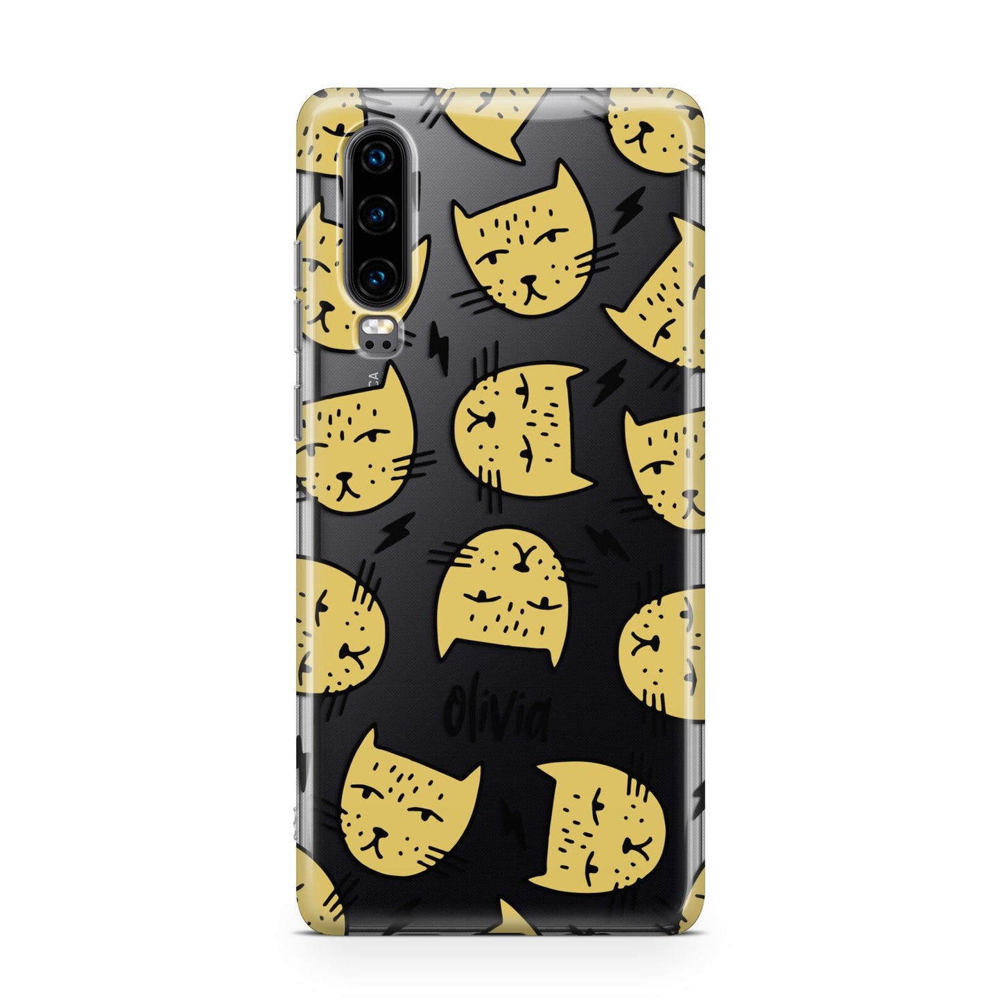 Lightning Cat Face Custom Huawei P30 Phone Case