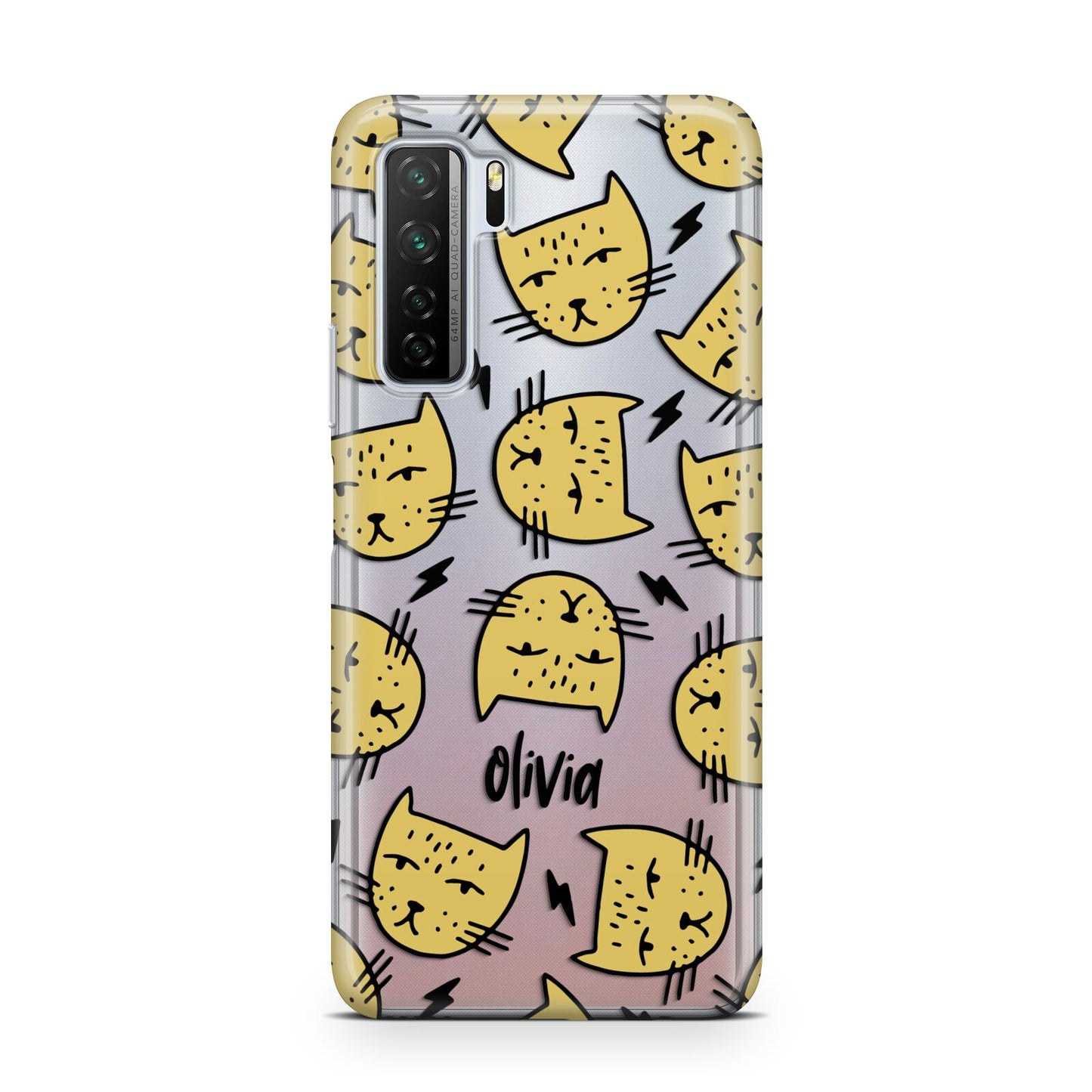 Lightning Cat Face Custom Huawei P40 Lite 5G Phone Case