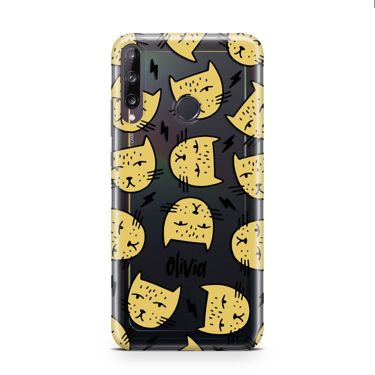 Lightning Cat Face Custom Huawei P40 Lite E Phone Case