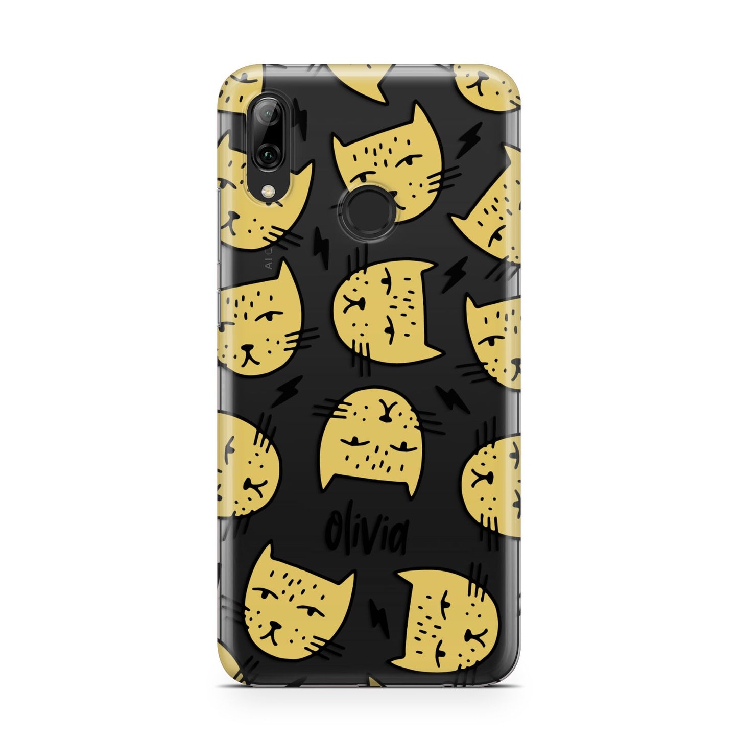 Lightning Cat Face Custom Huawei Y7 2019