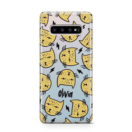 Lightning Cat Face Custom Protective Samsung Galaxy Case