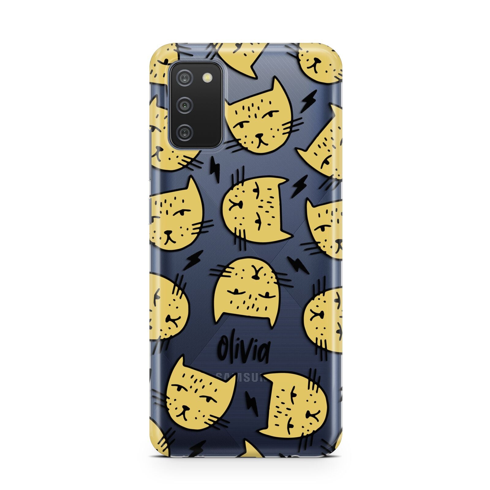 Lightning Cat Face Custom Samsung A02s Case