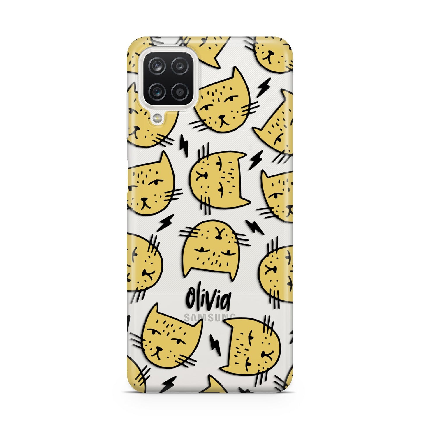 Lightning Cat Face Custom Samsung A12 Case