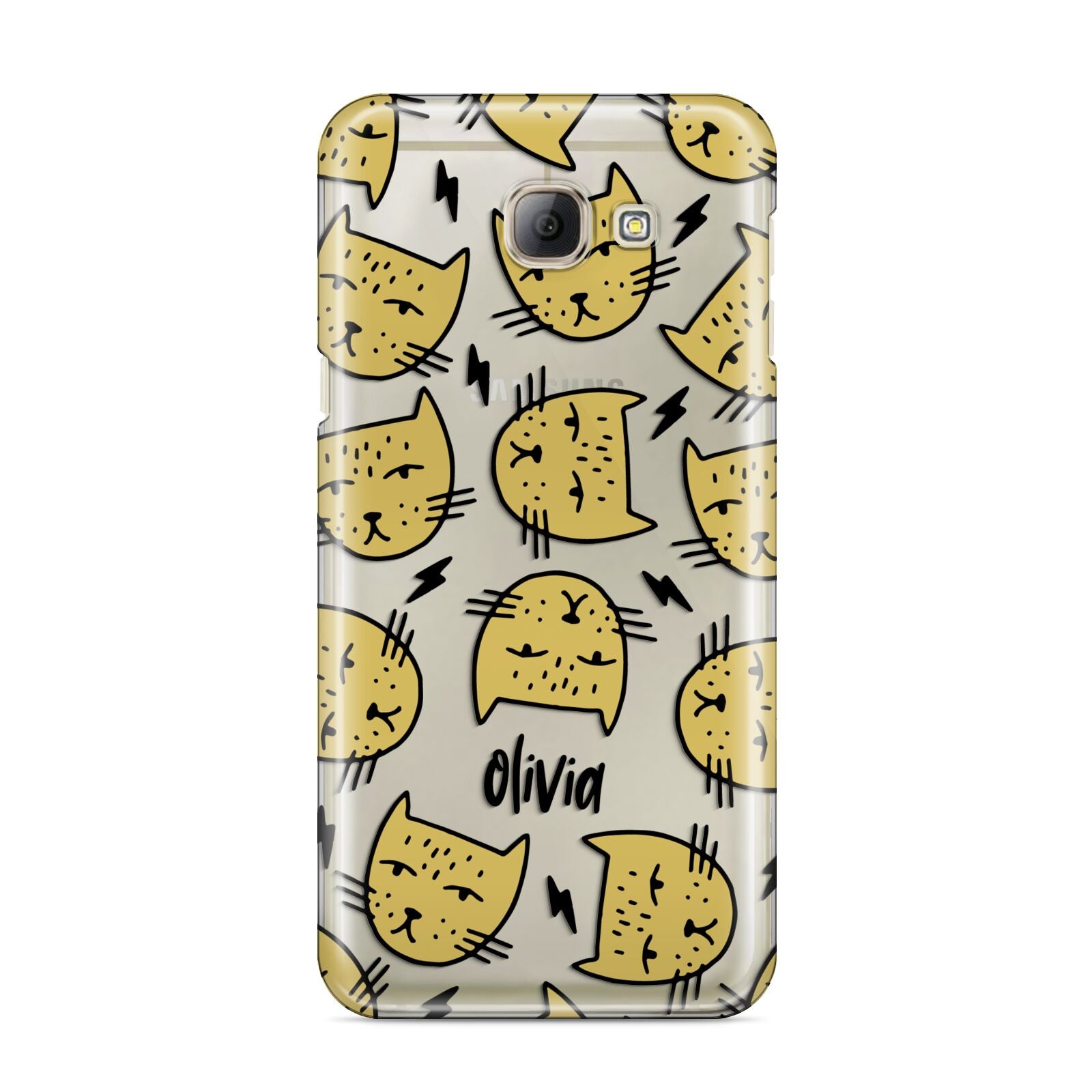 Lightning Cat Face Custom Samsung Galaxy A8 2016 Case