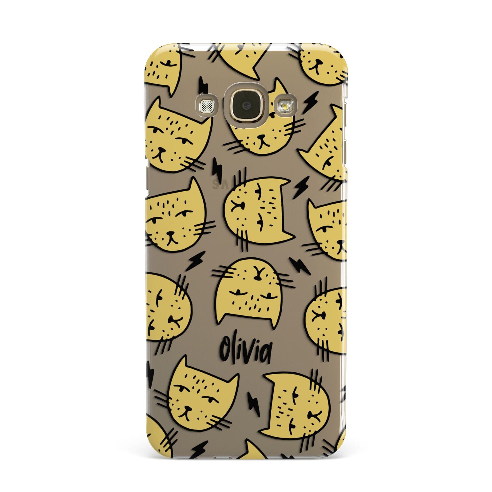 Lightning Cat Face Custom Samsung Galaxy A8 Case