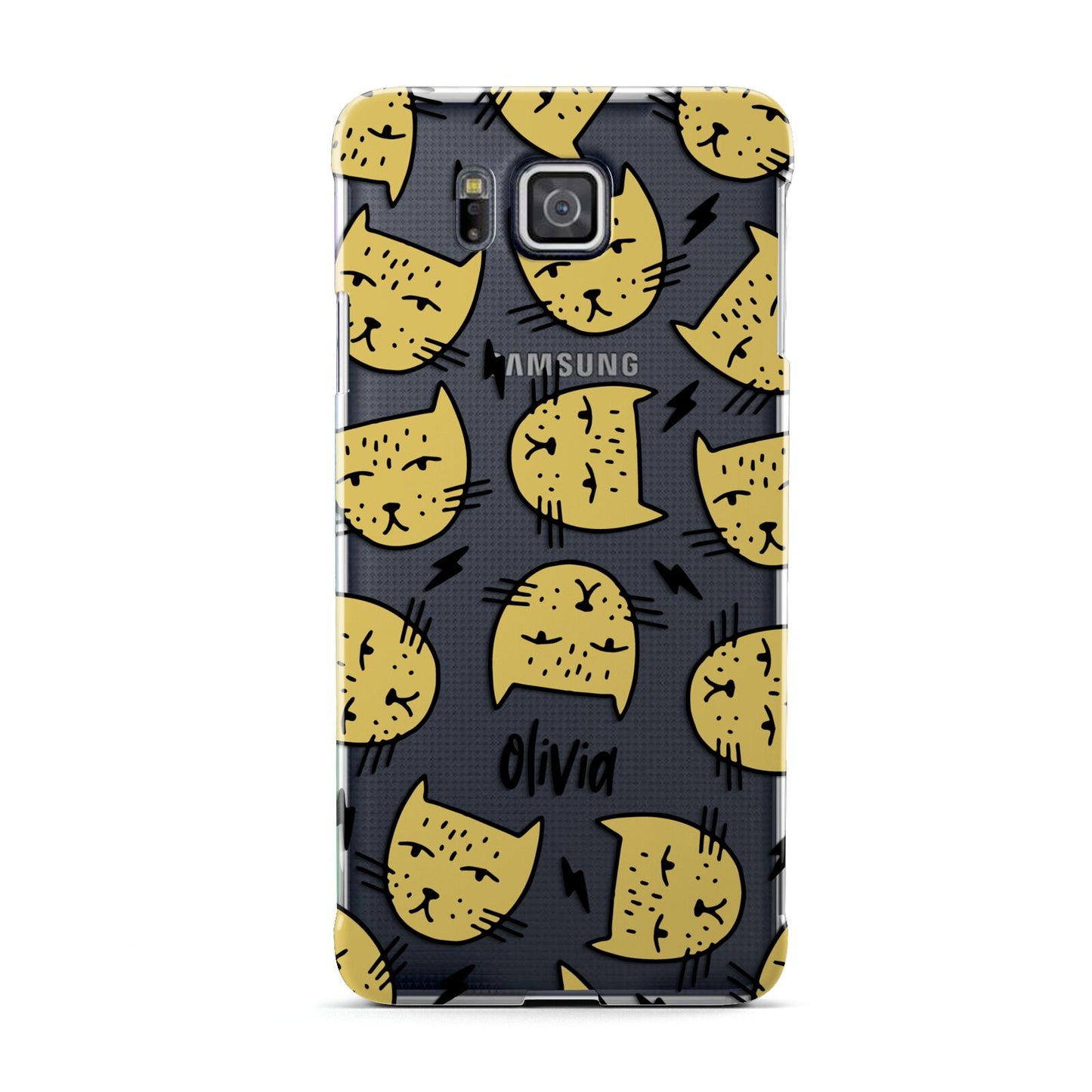 Lightning Cat Face Custom Samsung Galaxy Alpha Case