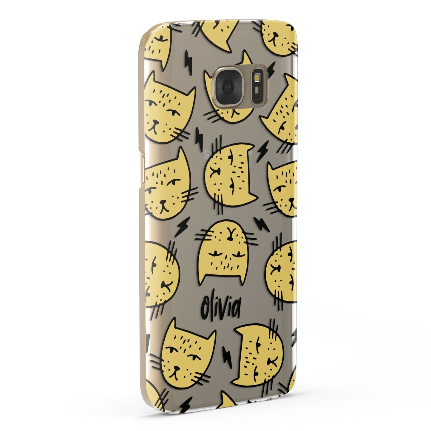 Lightning Cat Face Custom Samsung Galaxy Case Fourty Five Degrees