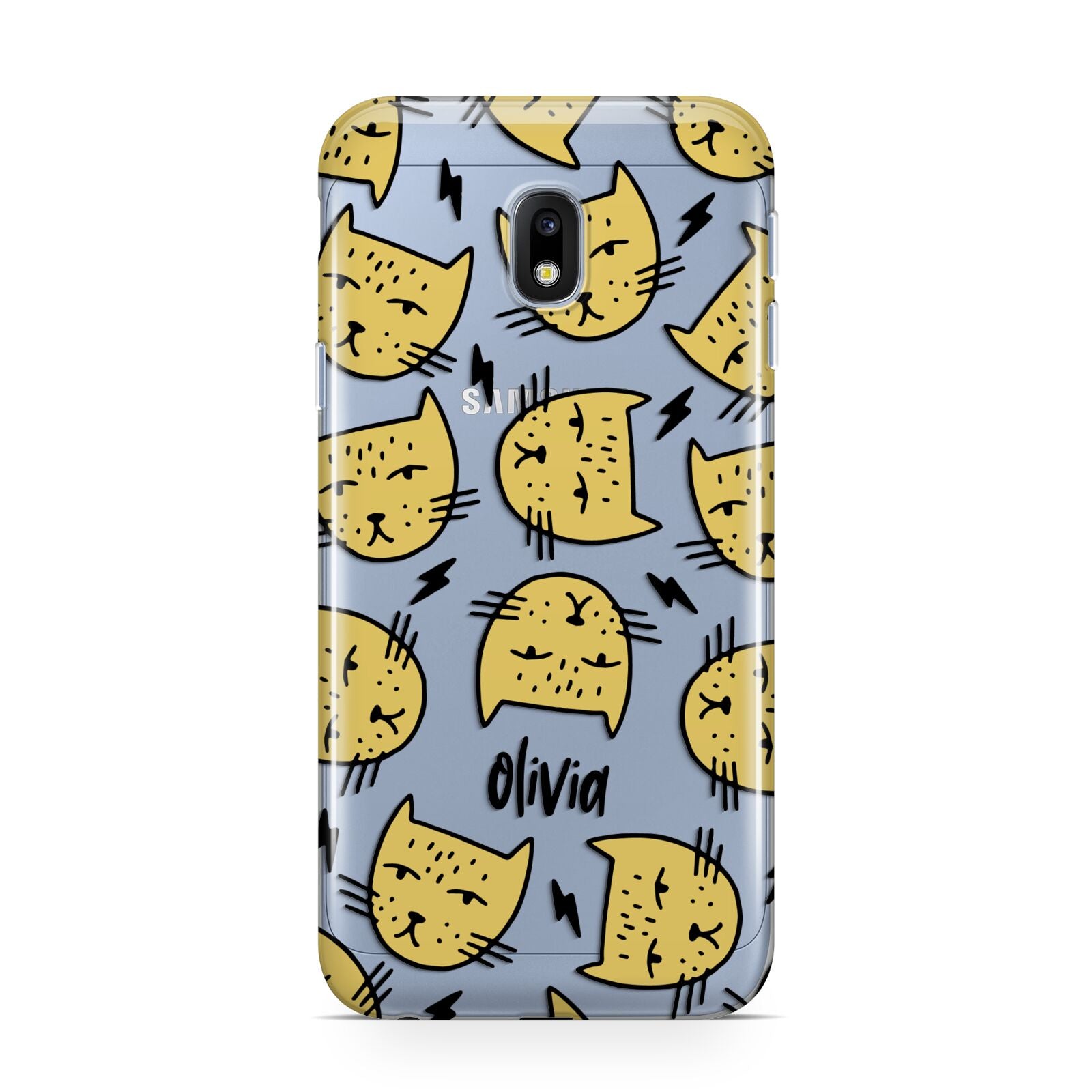 Lightning Cat Face Custom Samsung Galaxy J3 2017 Case