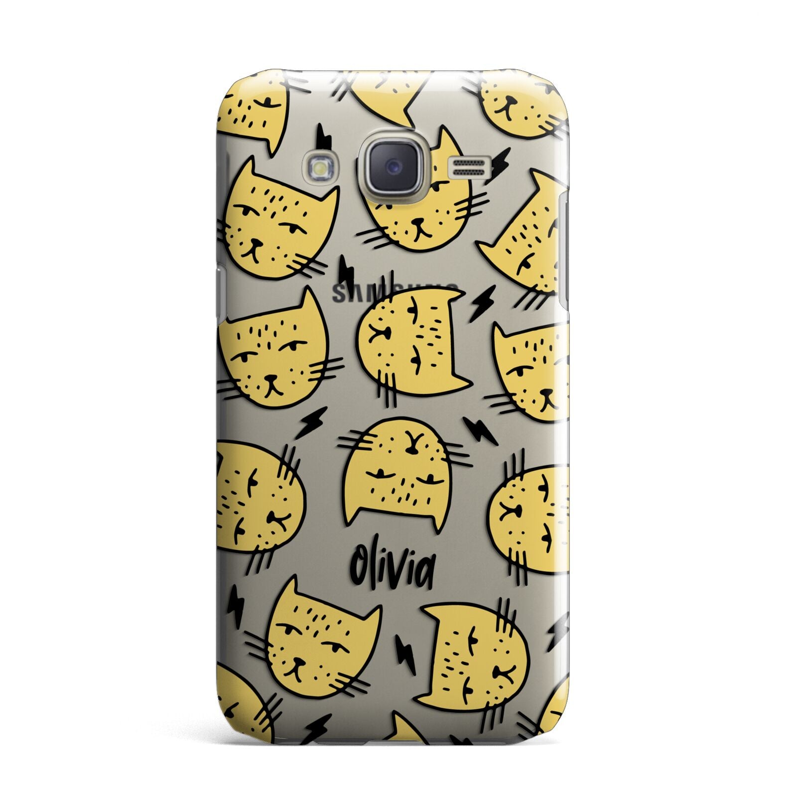 Lightning Cat Face Custom Samsung Galaxy J7 Case