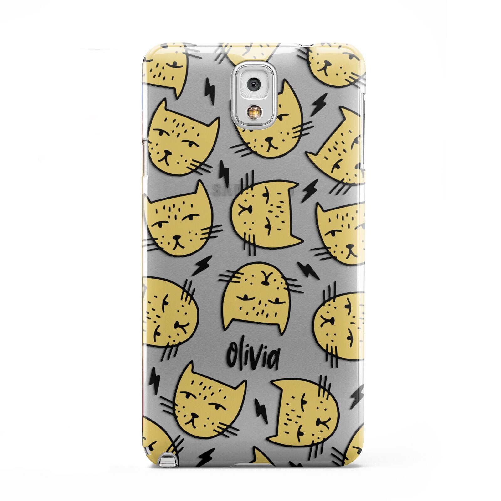 Lightning Cat Face Custom Samsung Galaxy Note 3 Case