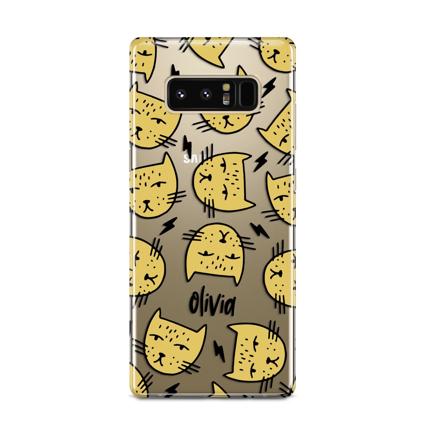 Lightning Cat Face Custom Samsung Galaxy Note 8 Case