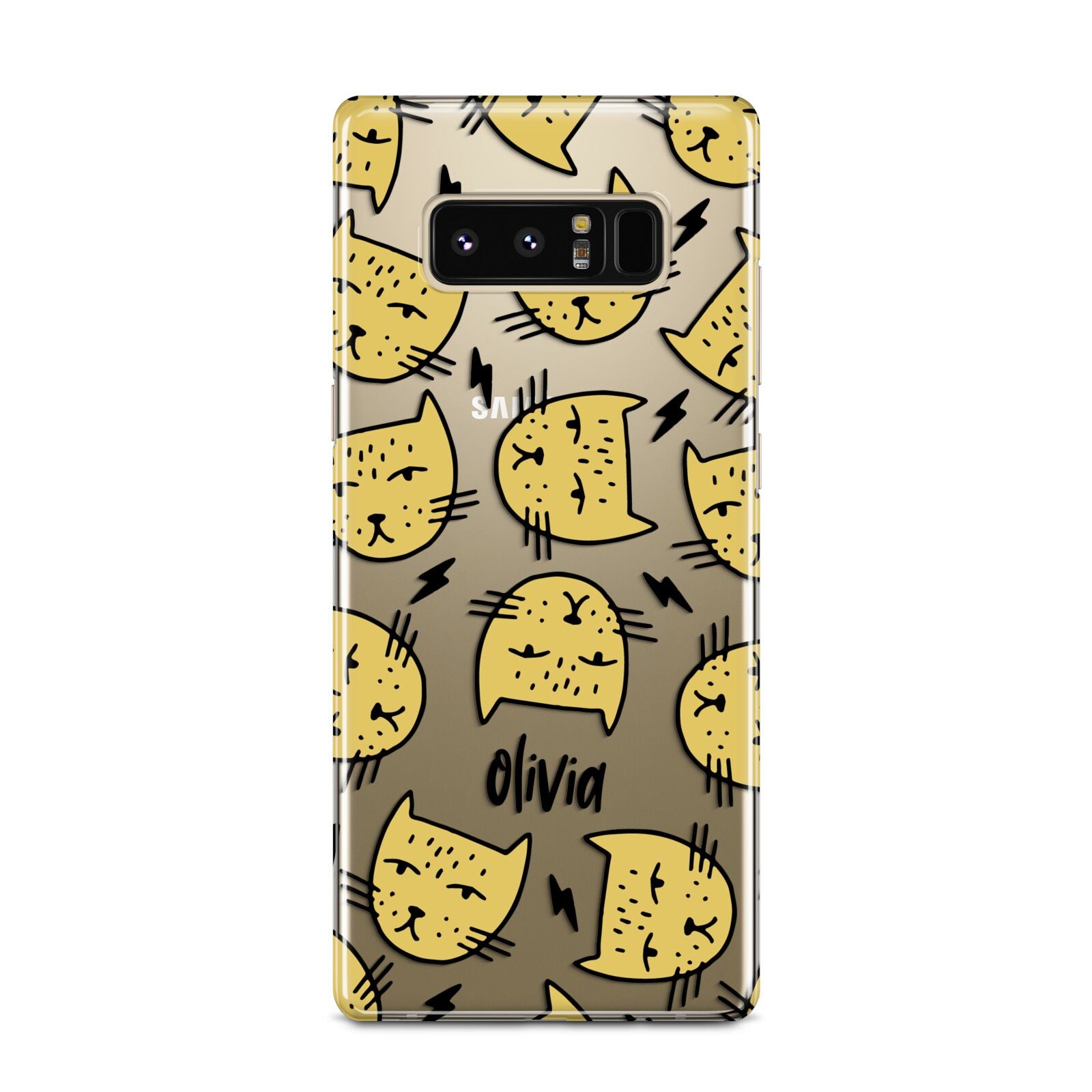 Lightning Cat Face Custom Samsung Galaxy Note 8 Case