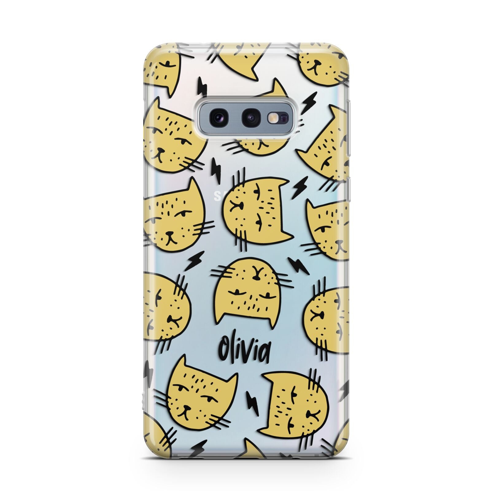 Lightning Cat Face Custom Samsung Galaxy S10E Case