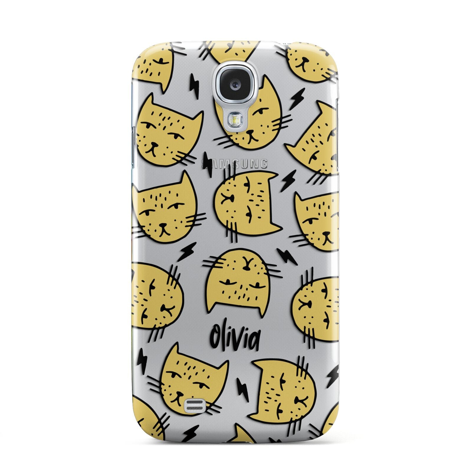 Lightning Cat Face Custom Samsung Galaxy S4 Case