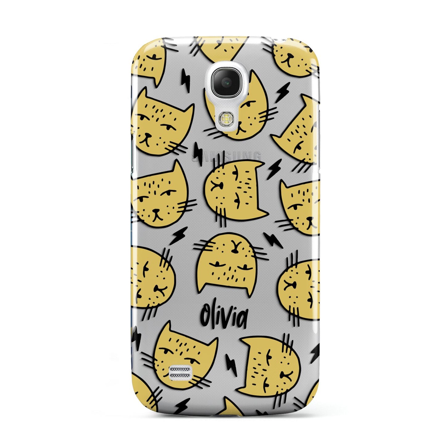 Lightning Cat Face Custom Samsung Galaxy S4 Mini Case