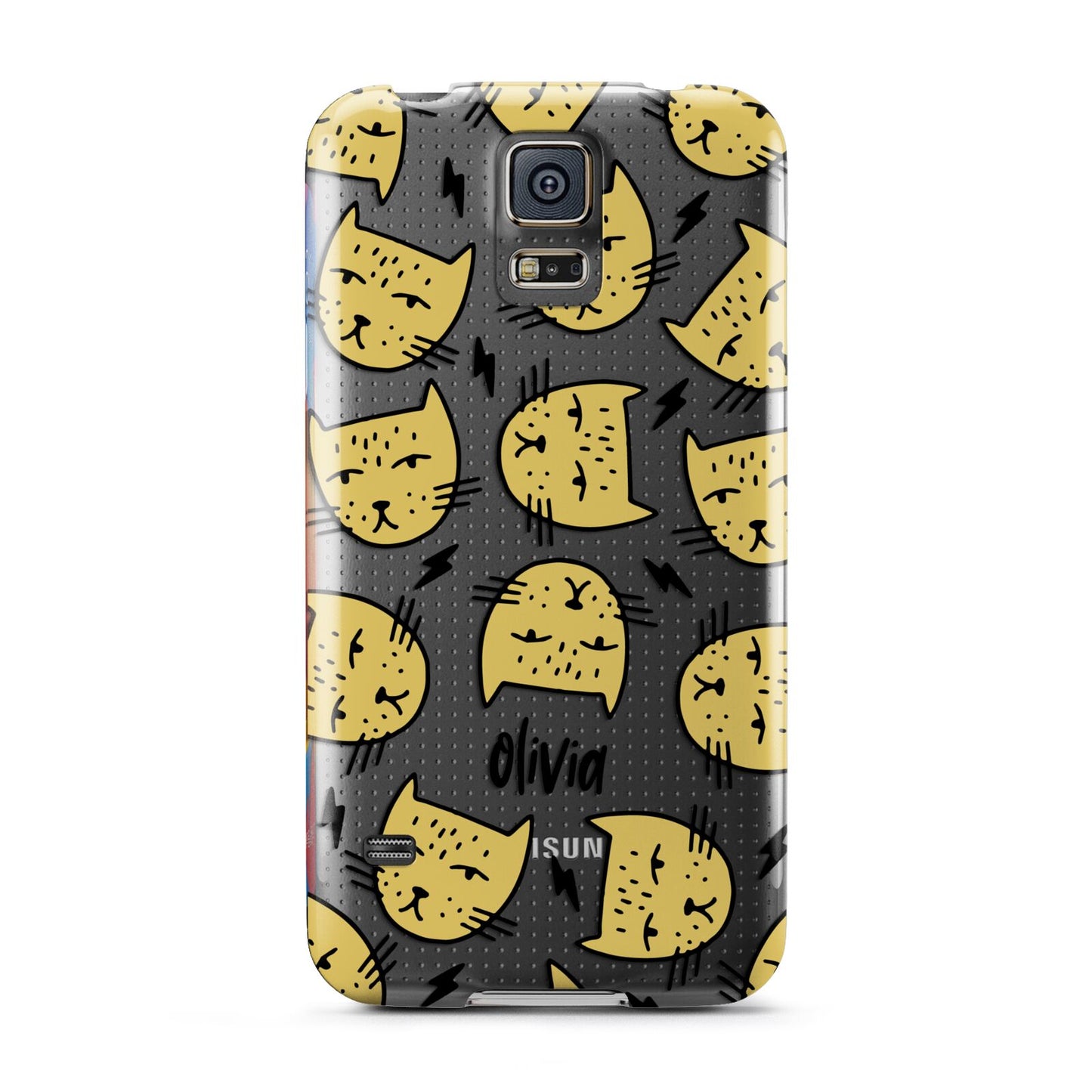 Lightning Cat Face Custom Samsung Galaxy S5 Case