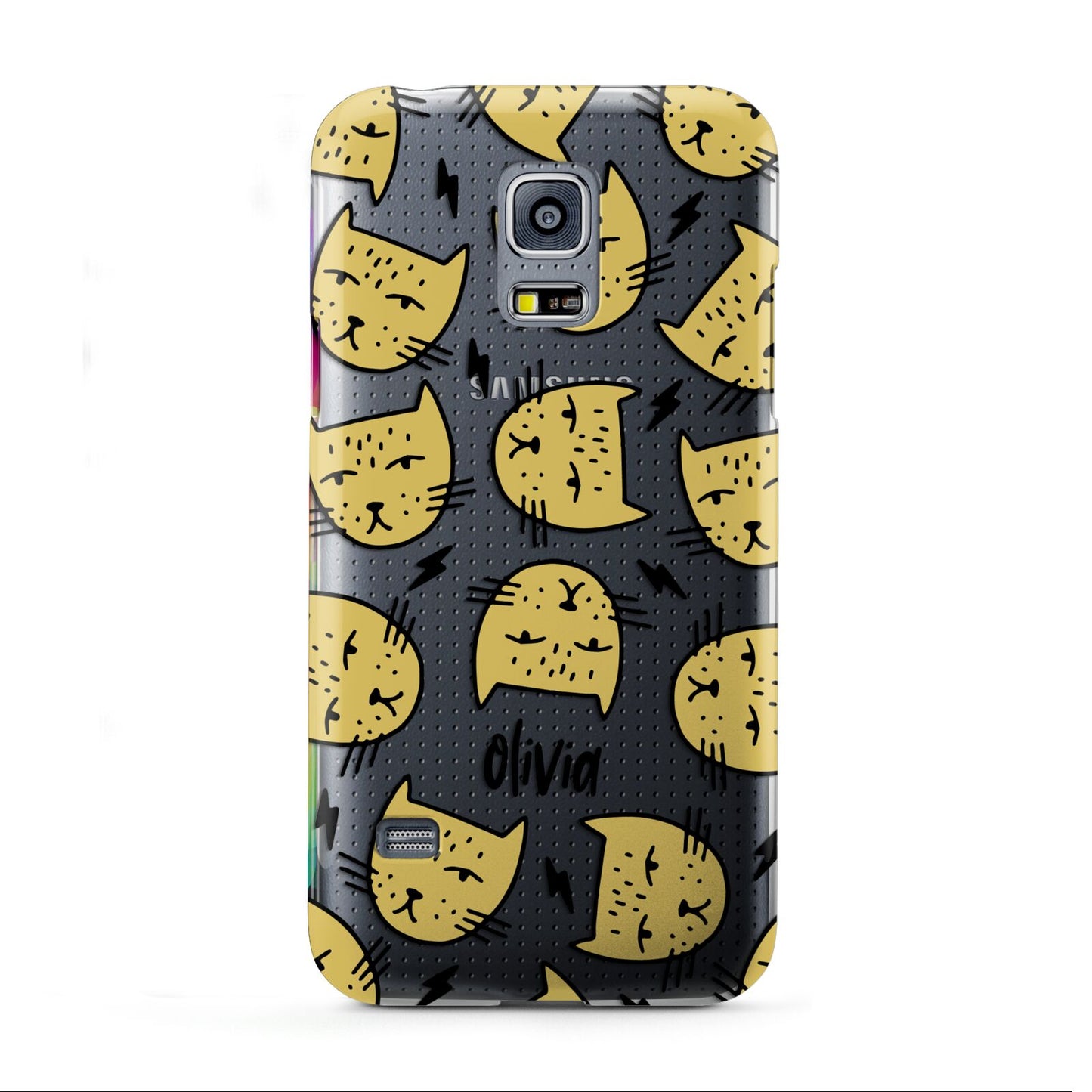 Lightning Cat Face Custom Samsung Galaxy S5 Mini Case