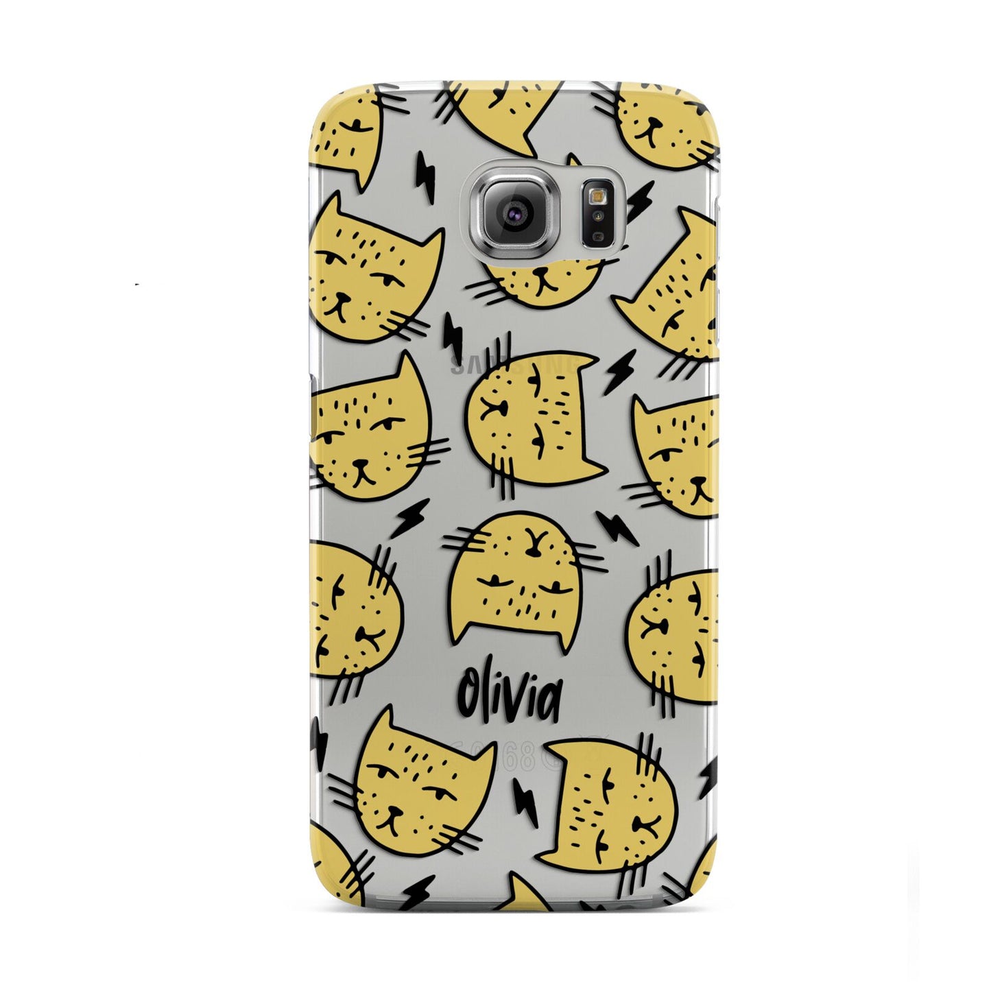 Lightning Cat Face Custom Samsung Galaxy S6 Case