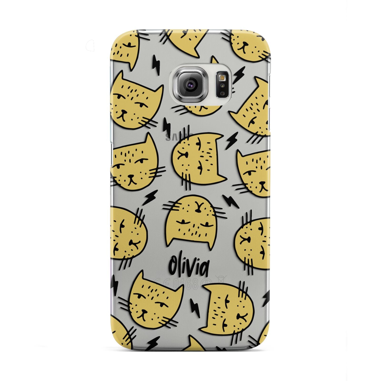 Lightning Cat Face Custom Samsung Galaxy S6 Edge Case