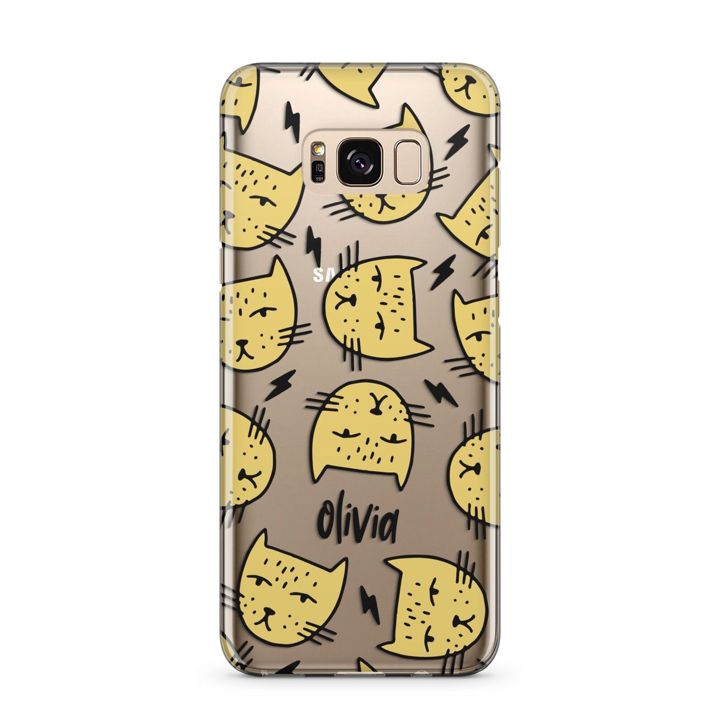 Lightning Cat Face Custom Samsung Galaxy S8 Plus Case