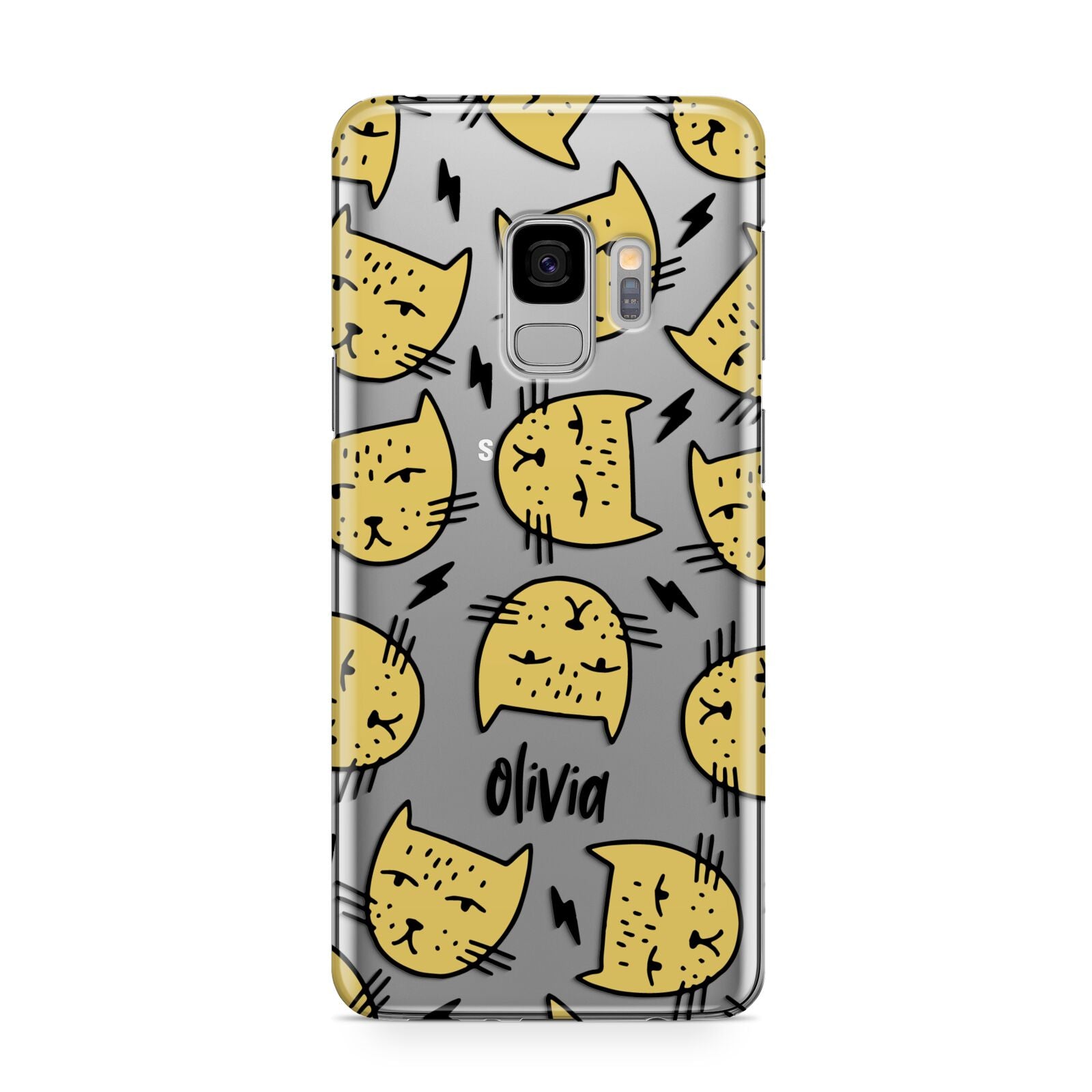 Lightning Cat Face Custom Samsung Galaxy S9 Case